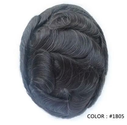 Mens Hair Topper- ultra-thin skin base