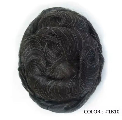 Mens Hair Topper- ultra-thin skin base
