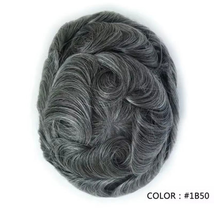 Mens Hair Topper- ultra-thin skin base