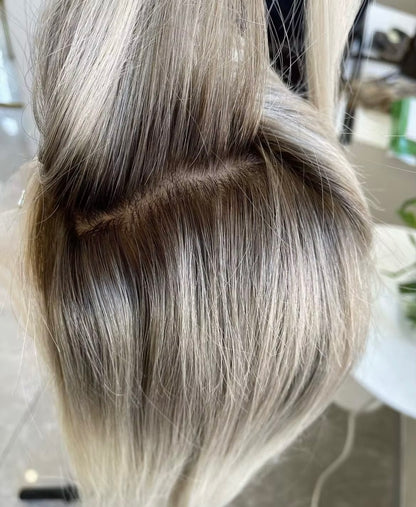 Women’s Wig- Full Lace Raw European Hair Cuticle Aligned Water Wave Full Lace Wig Human Hair Ombre 613 Lace Front Wig With Baby Hair