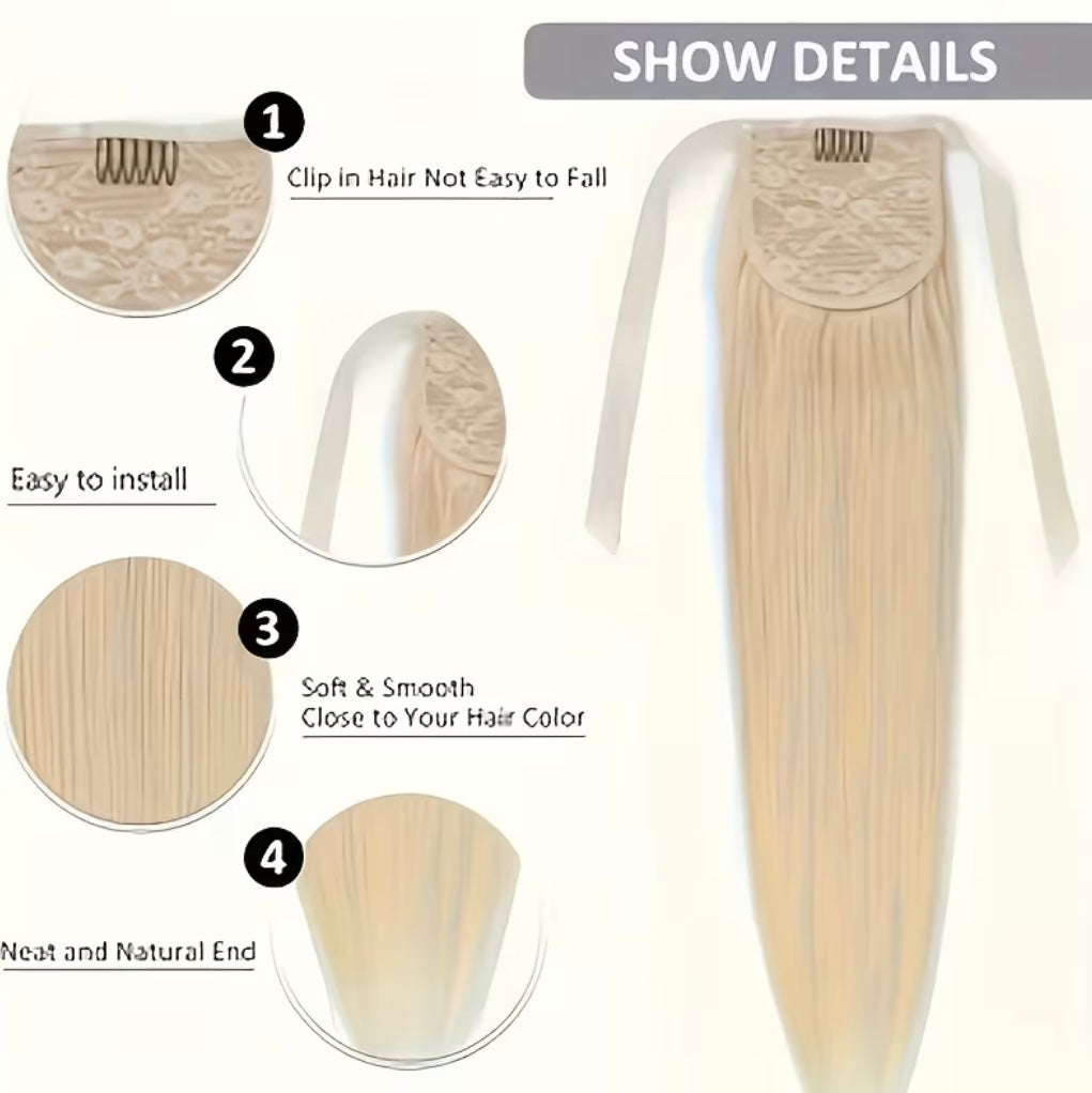 Ponytail Extensions  100% Human Hair