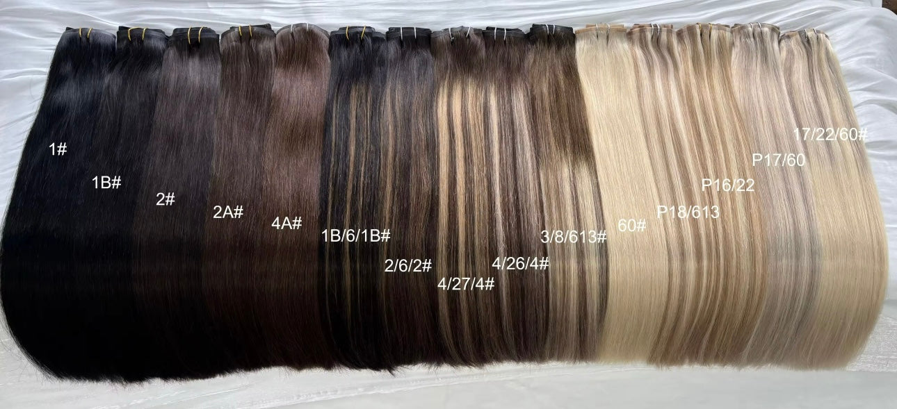 Invisible hair extensions Human hair Clip In 100% High Quality Remy Russian Extensions Best Quality Dark Color Seamless Straight Clip-in Vir