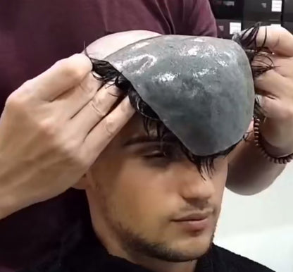 Mens Hair Topper- ultra-thin skin base