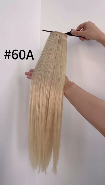 Invisible hair extensions Human hair Clip In 100% High Quality Remy Russian Extensions Best Quality Dark Color Seamless Straight Clip-in Vir